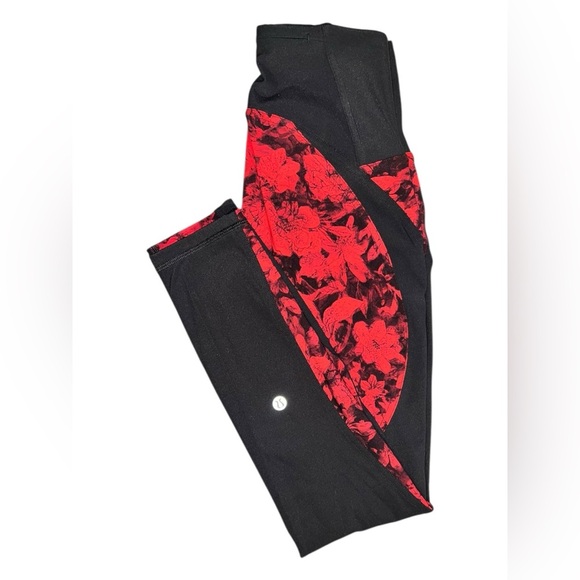 Lululemon Fast Pace Pant – Special Edition Red Floral – Size 4 - Picture 1 of 3